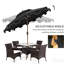 Parasol de patio extérieur gris foncé 9 '