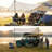 Waterproof camping tarp canopy shelter with poles and stakes, portable sun shade rain fly for outdoor camping backyard beach