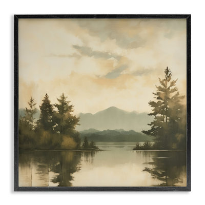 Bb-273-Framed " Soft Beige Mountain Scenery " by Irena Orlov