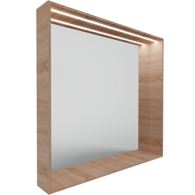 DAX Lineal Wide Mirror LED Light, Oak, 24" x 40"