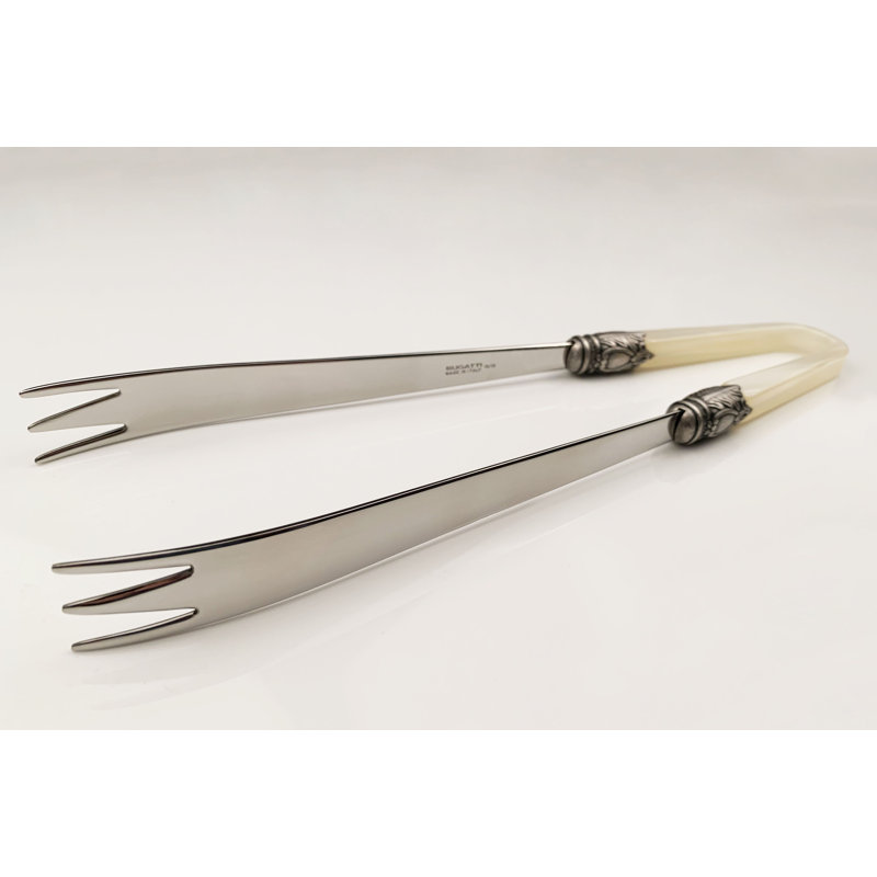 Oxford Stainless Steel Salad Servers, Ivory