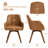 Advika 4.3" Thick Sponge Cushioned Seat, Mid-Century Modern Swivel Dining Chair, 360° Rotating Upholstered Armchair With PU Leather, Beech Wood Legs, Ergonomic High Back & Armrests, Comfortable Accent Chair-1539846308-1539846309
