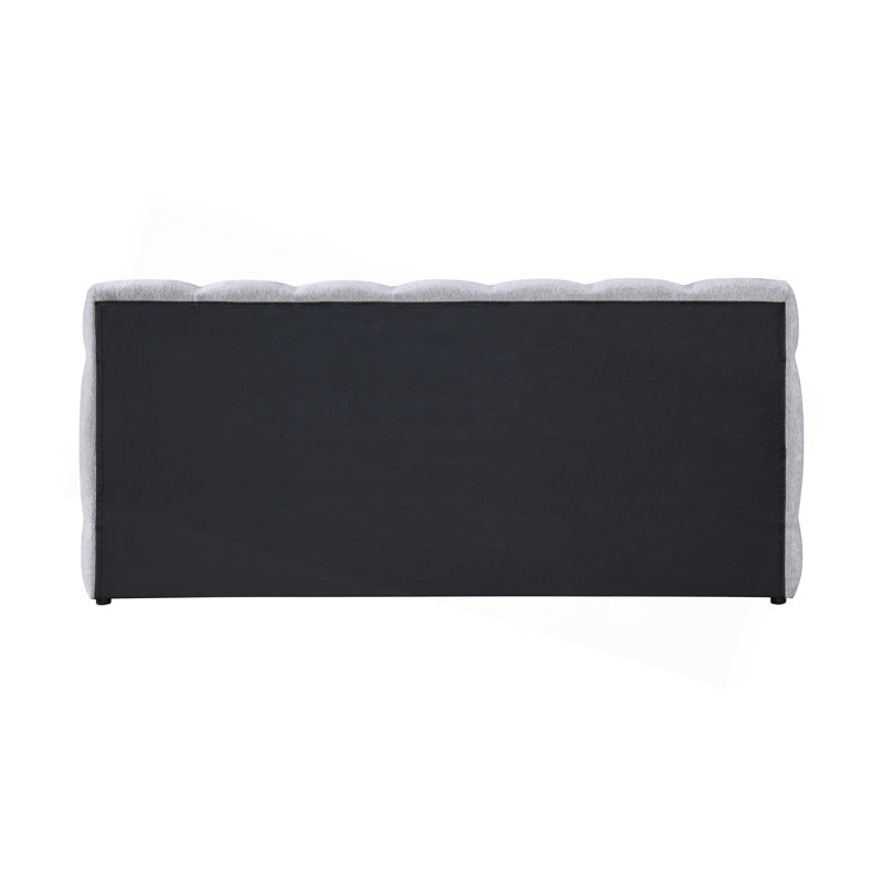 Gray Chenille Eastern King Bed