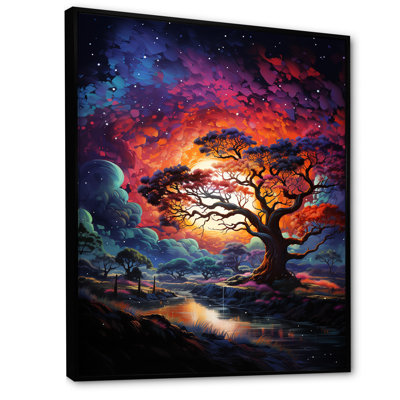 " African Baobab Trees Cosmic Hues "