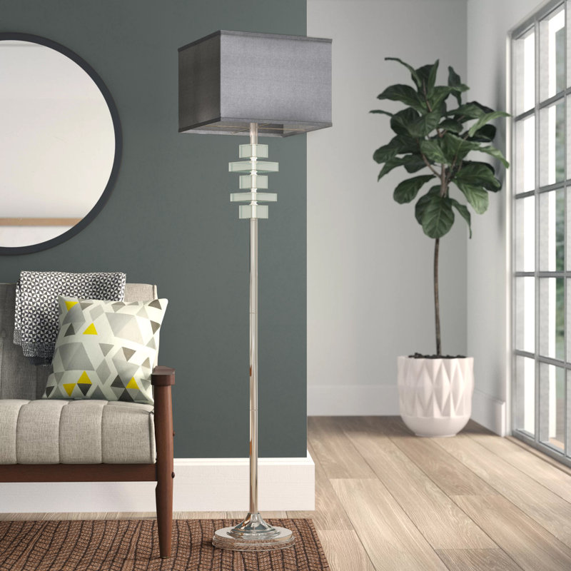 Raney 60'' Chrome Traditional Floor Lamp