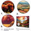 «Vineyard Sunset Rows Of Ruby Landscape II», reproduction sur toile-2024192420-2024192422