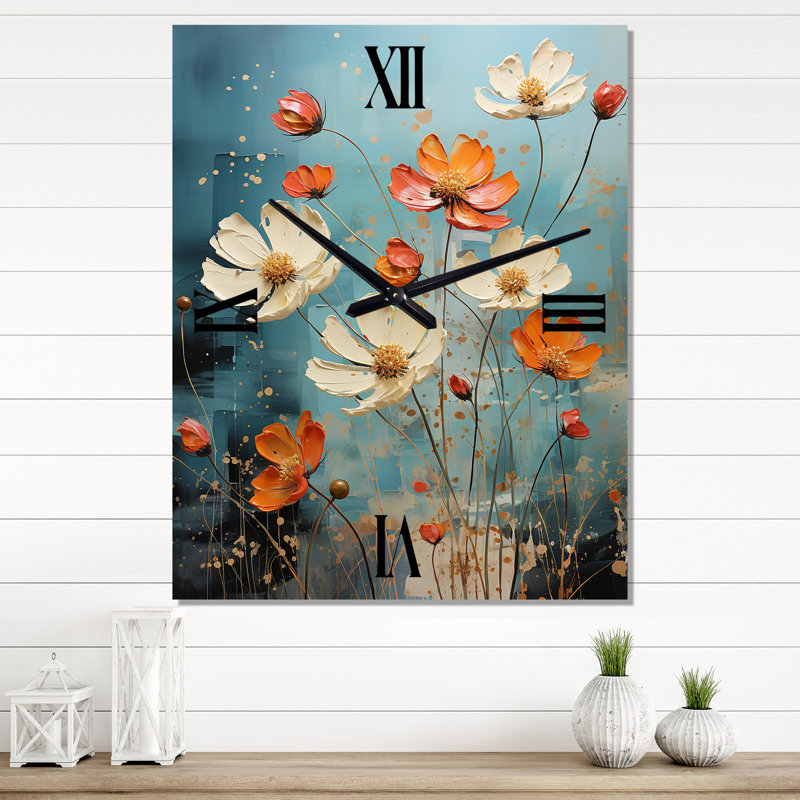 Horloge murale Aenea - Zinnias, Petit