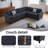 L Shaped Sectional Couch, Modular Corner Sofa 6 Seat Sectional Sofa For Living Room-1006014663-1006014657