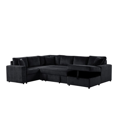 Needham Sleeper Sectional Sofa with Right-Facing Storage Chaise Corduroy