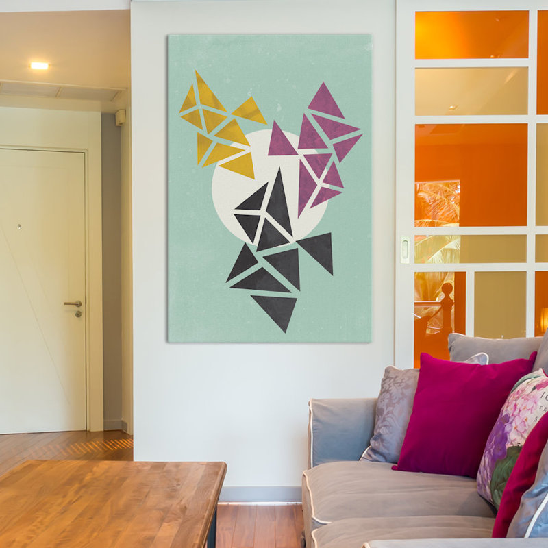 « circle », impression sur toile tendue, H 40 po x l 26 po x P 1,5 po, Pas de tapis, Toile tendue