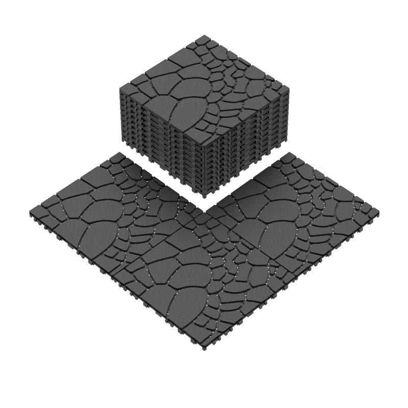 Stone texture Patio Deck Tiles, DIY Module Interlocking Decking Tiles Floor Tile