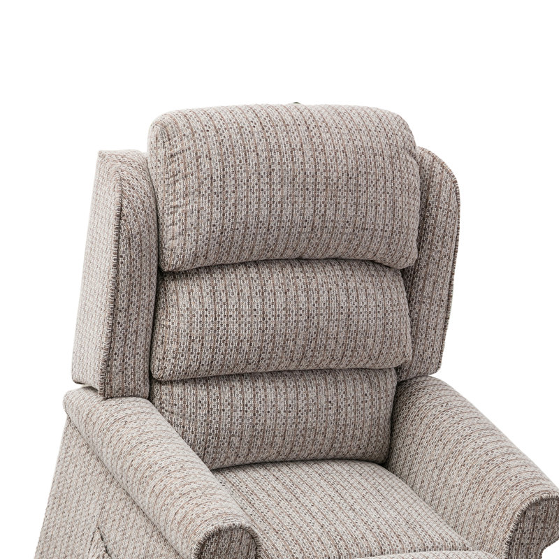 Lainey 79Cm Wide Electric Lift Assist Recliner, Beige Polyester Blend