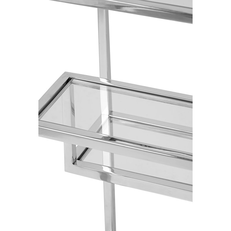 Yerkes Glass Top Frame End Table
