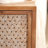 Rattan And Wood TV Stand With Storage, Mid Century Design For Modern And Boho Living Rooms, Spacious Media Console