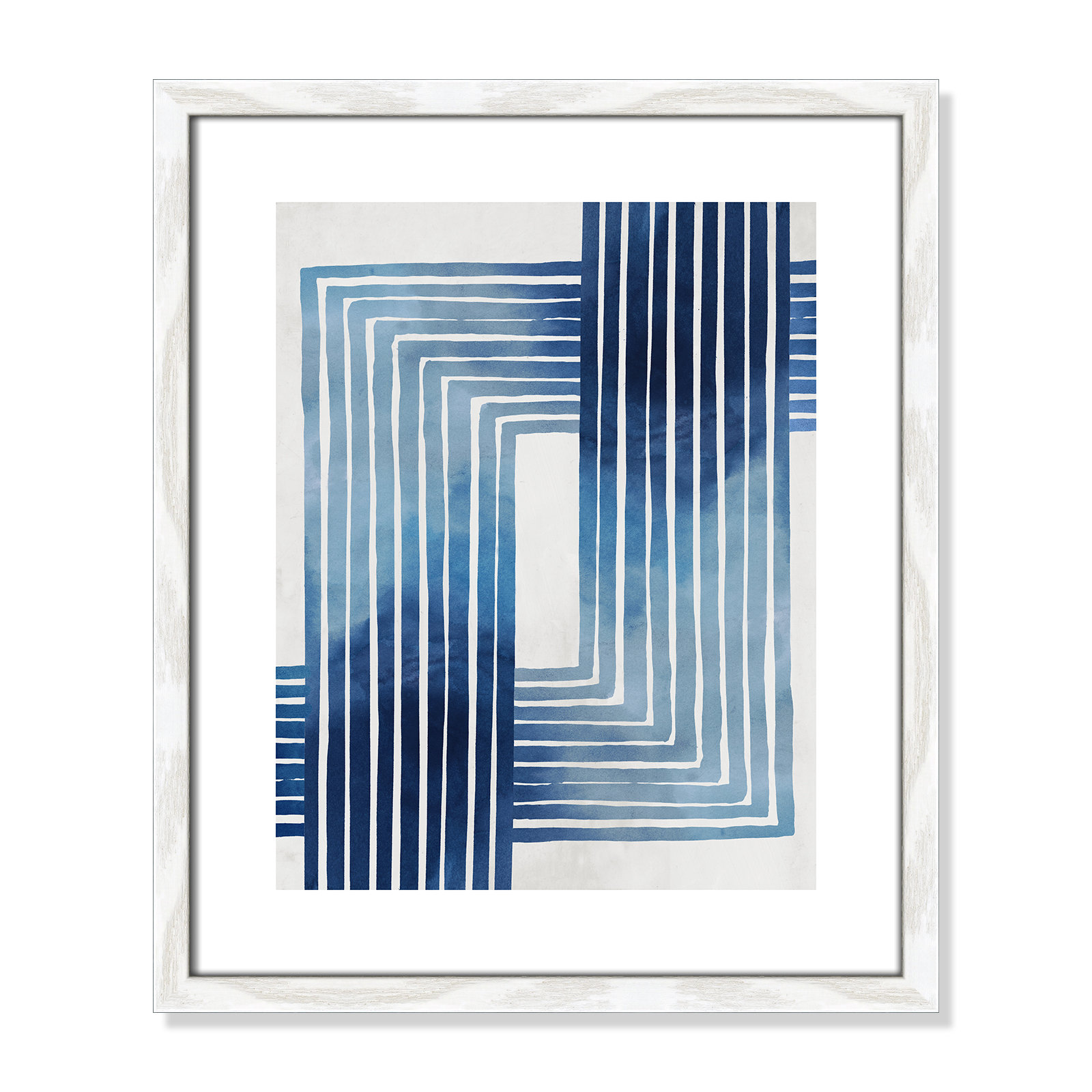 In Unison by Eva Watts - Painting Print, White Wood Framed Paper, 19" H x 16" W x 0.75" D