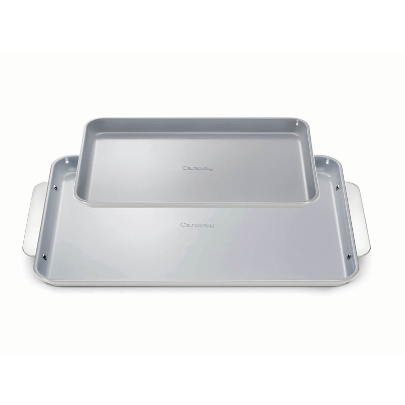 Caraway Duo de plaques de cuisson antiadhésives en céramique, Gris