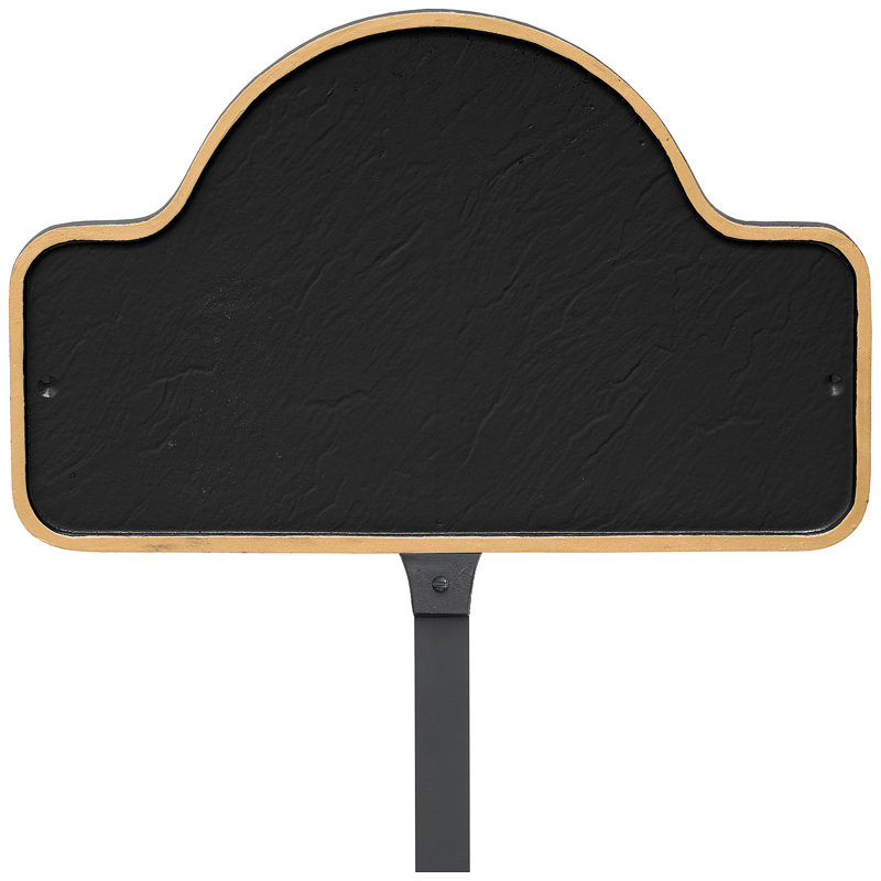 Plaque d'adresse avec arche Petite Lexington, Noir / or