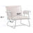 Klara Faux Leather Armchair with Metal Sled Base-875625442