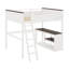 Loft Bed With Desk,Open Shelf And A Storage Box,USB Charging Station