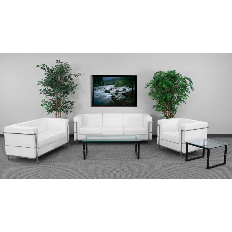 Ensemble de réception Hercules Regal Series LeatherSoft, Blanc Melrose