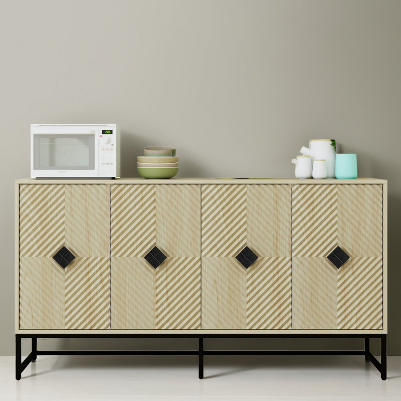 Console 59,12 po, Naturel/noir