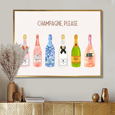 Champagne, Please Happy Hour - Champagne Wall Art