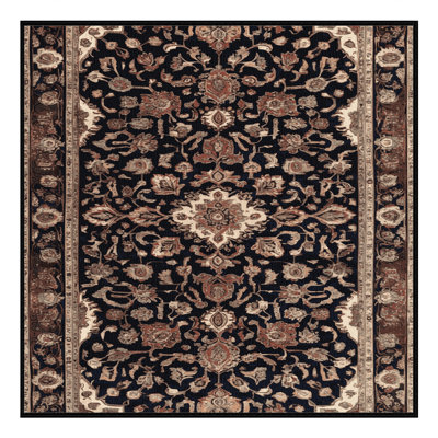 Tapis brun lavable à la machine