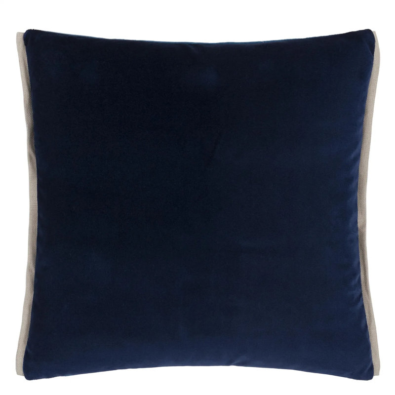 Varese Velvet Decorative Pillow, 22" H x 22" W, Denim/Teal