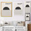 Minimal Geometric Lines and Circle V - Impression sur toile tendue-55232193-116167717