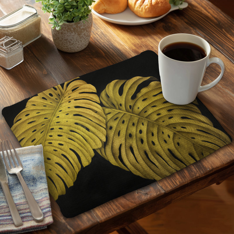 Napperon doré Monstera