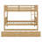 Wood Bunk Bed With Trundle, Convertible Into 2 Individual Single Beds-809406569