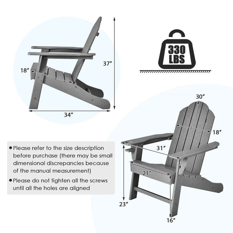 Chaise Adirondack Emest, Gris