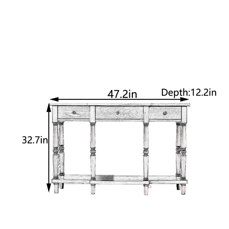 Solid  Wood  Console Table