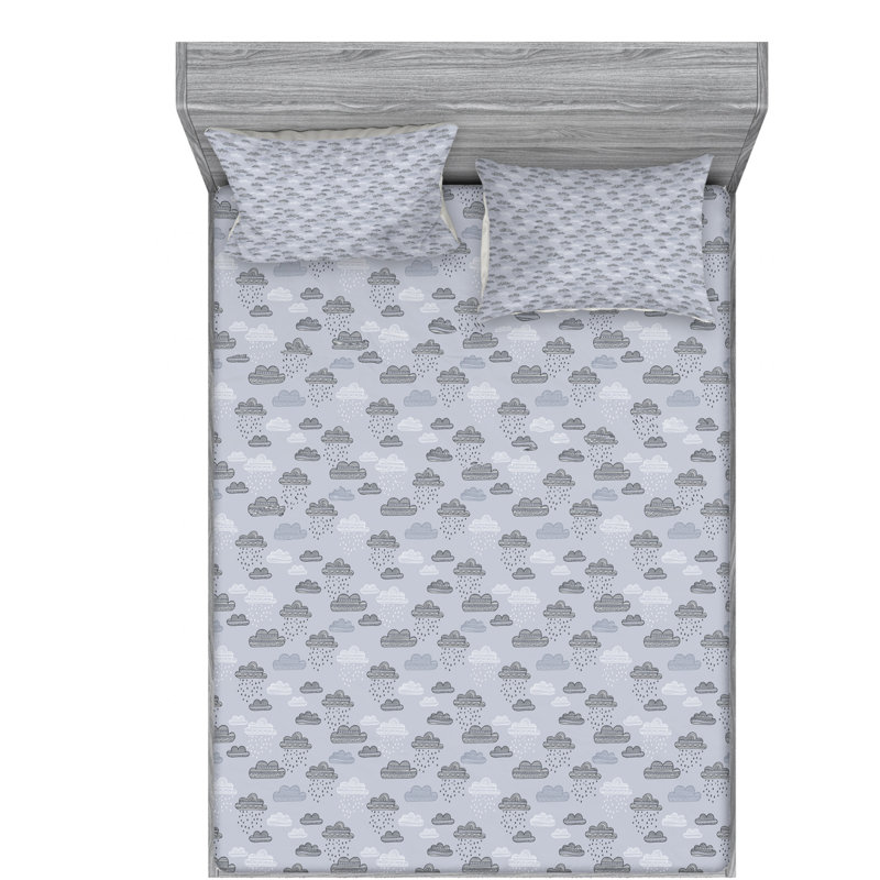 Microfiber Sheet Set, Queen Sheet Set with Fitted Sheet