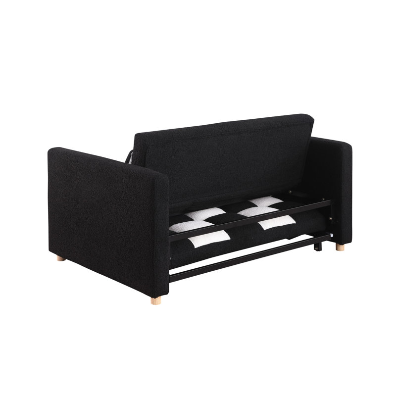 Canapé-lit 3 en 1 avec canapé-lit, petit canapé-lit convertible en futon, dossier réglable, coussins pour le salon