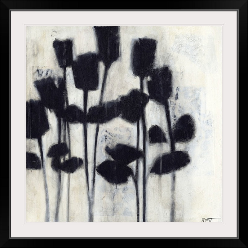 «ii print Small Roses, H 20" x l 20" x P 1", Cadre noir