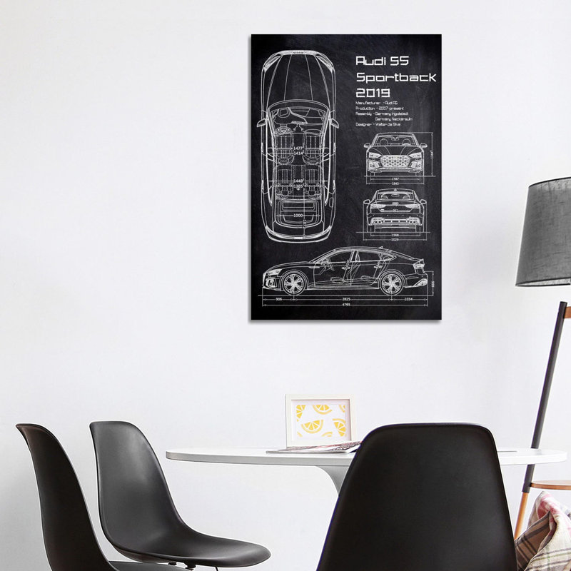 Audi S5 Sportback 1 Piece Wall Art on Canvas, 101.6 cm H x 66.04 cm W x 1.91 cm D, Wrapped Canvas