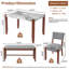 Ensembles de table de salle à manger modernes et peu encombrants avec faux marbre et bois d'hévéa