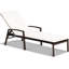 Chaise longue avec coussin en rotin Vargas