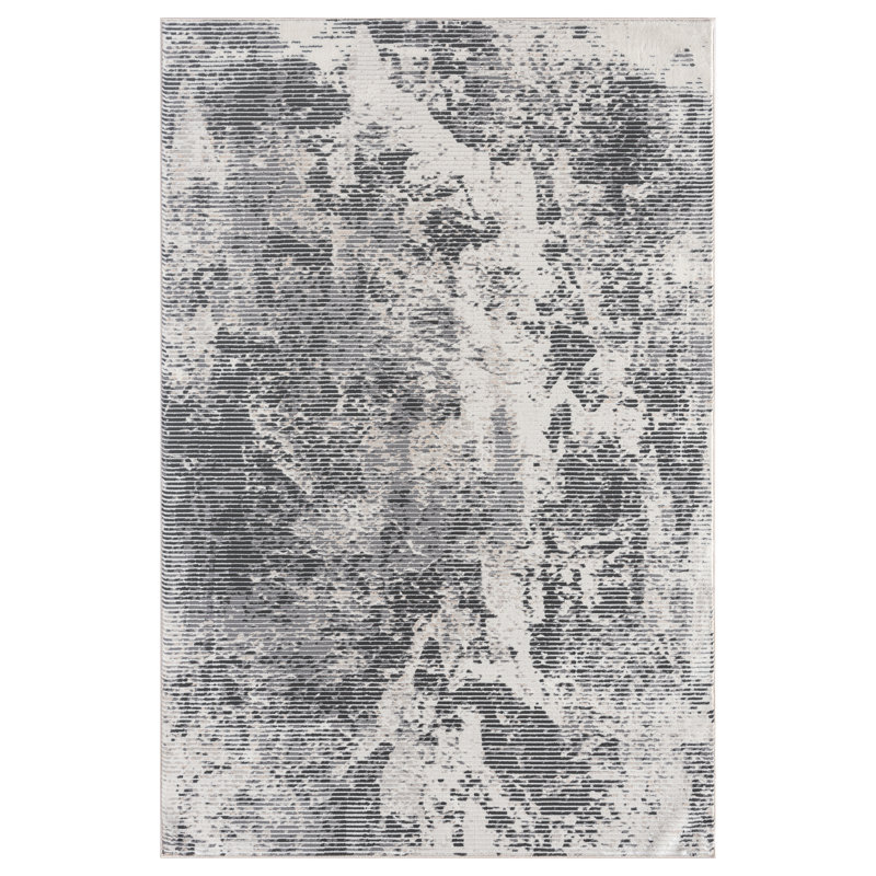 Tapis gris Adam-John, Rectangle 5 pi 1 po x 7 pi 6 po