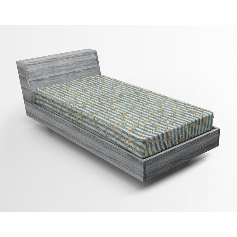 Microfiber Abstract Fitted Sheet, Twin Fitted Sheet