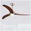 Ventilateur de plafond de 52 po, pales en bois massif avec éclairage avec télécommande, moteur réversible silencieux, 6 vitesses, 3 couleurs, pour salon de patio, chambre à coucher, intérieur-1501617690-1501617688