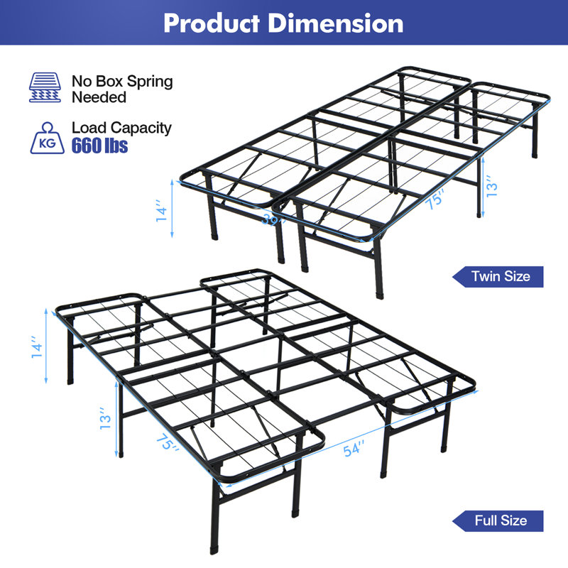 Emalee Steel Platform Bed, Twin