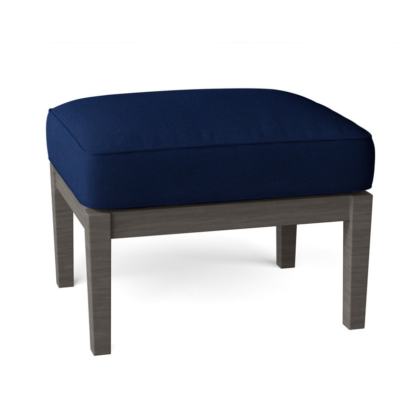 Repose-pieds en treillis en aluminium - Gris ardoise, Welt, Velours indigo