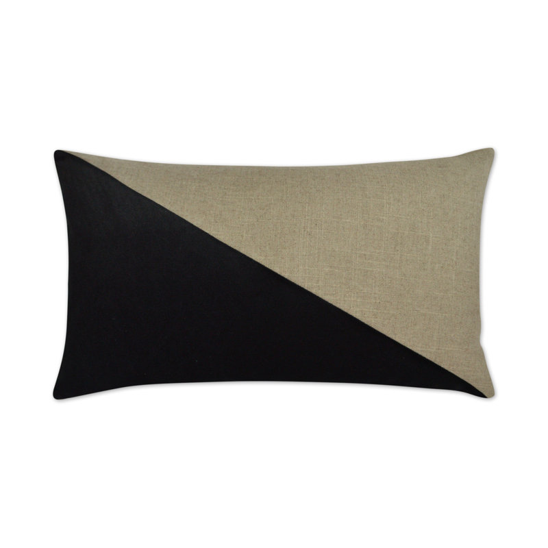 Jefferson Lumbar Pillow Cover & Insert, Black