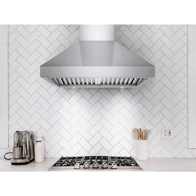 1200 CFM Professional Wall Mount Range Hood in Stainless Steel with Dimmable LED's