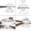 Ventilateur de plafond transitionnel blanc de 52 po avec pales au fini bois antique AirPro