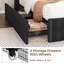 Full/Queen Upholstered Bed Frame with 4 Drawers & Charging Headboard, No Box Spring Needed-2105023694-2105023667