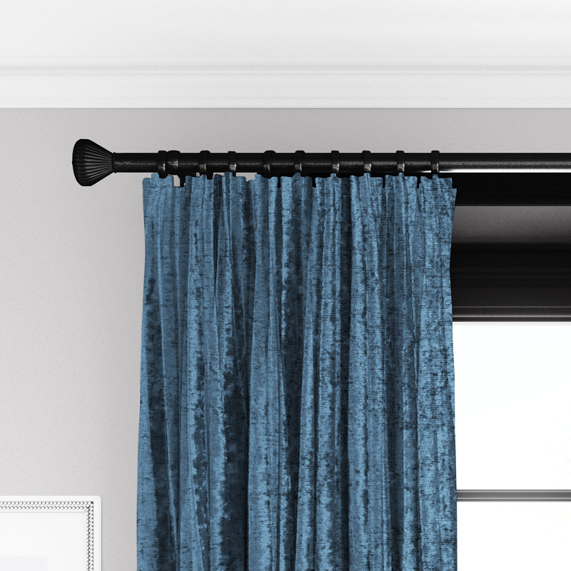 Panneau de rideau simple obscurcissant à plis pincés de couleur unie, l 20 po x L 84 po, Soufre