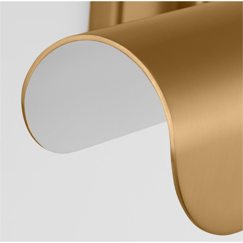 Romaine Dimmable Wall Mounted Picture Light, Brushed Brass, 7.75" H x 18" W x 9.13" D